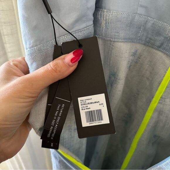 Hunter Bell Alex Jumpsuit in Blue Wash - Picture 8 of 10